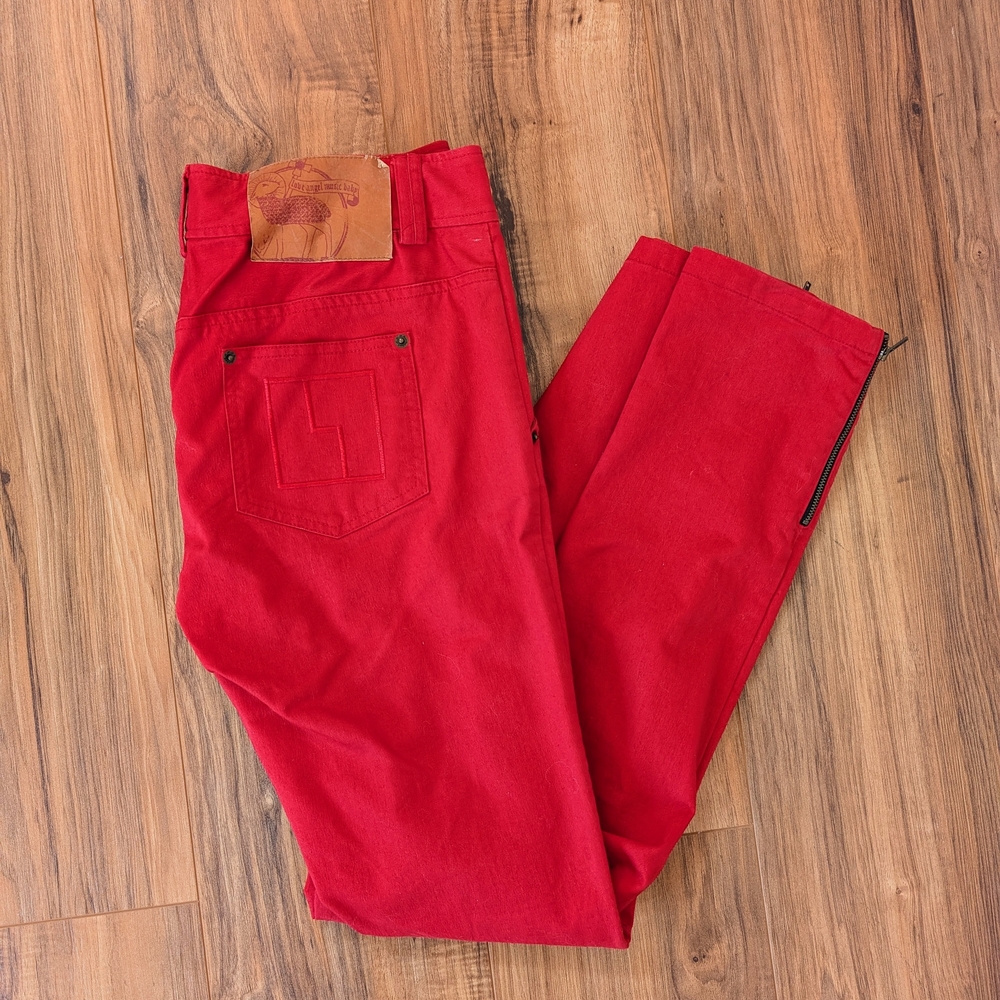 L.A.M.B. Women's Red Skinny Jeans